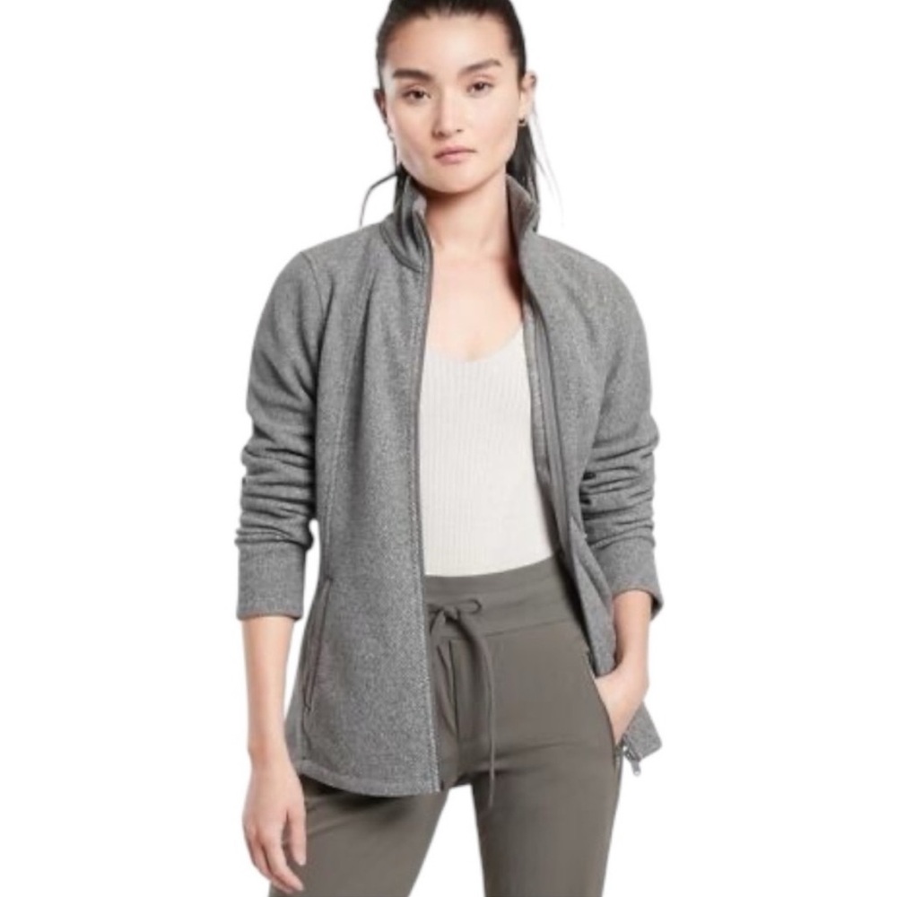 Athleta Tall Stroll Fleece Full Zip Jacket XL